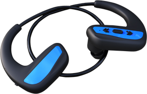 Cyboris SM608 IPX8 impermeabile per auricolari Bluetooth 32GB senza fili lettore MP3 auricolare per sport da corsa LED blu per il bagno - Product Image 2
