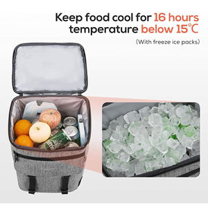 Sac à dos isotherme portable grande capacité 30 canettes en nylon et feuille d'aluminium pour pique-nique et activités extérieures - Product Image 3