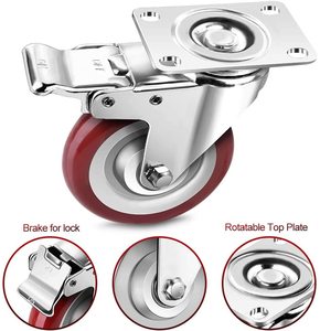 <span class=keywords><strong>3</strong></span> Zoll/4 Zoll/5 Zoll Hochleistungs-Lenk rolle mit Dreh-und Richtungs sperre - Product Image 4
