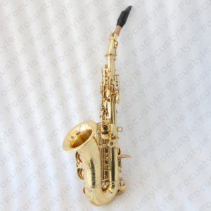 Saxophone soprano professionnel <span class=keywords><strong>mini</strong></span> Bb, ton doré laqué, courbé, saxophone soprano de haute qualité, courbé - Product Image 2