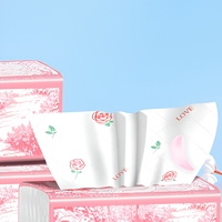 Boîte de mouchoirs en papier doux rose pour la maison, le bureau et l'hôtel