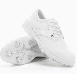 Zapatos de golf blancos para hombre, zapatillas con tacos fijos, antideslizantes, transpirables, calzado ligero para campo de golf - Product Image 4