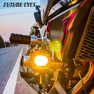 Sistema de iluminação para motocicleta, sistema de iluminação auxiliar de led com fio, olhos F20-X