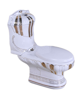 <span class=keywords><strong>Inodoro</strong></span> de Dos Piezas KD-T001C, Diseño Dorado de Lujo, Cerámica, para Hotel, Hogar, Baño, Diseño <span class=keywords><strong>Vintage</strong></span> - Product Image 1