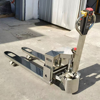 Chariot élévateur électrique en acier inoxydable, transpalette, chariot à palettes manuel