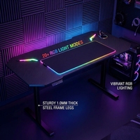 Table de bureau AOR pour l'e-sport avec effets d'éclairage RGB multiples, matériau E0, pour salle d'e-sport, cybercafé, vente en gros d'usine