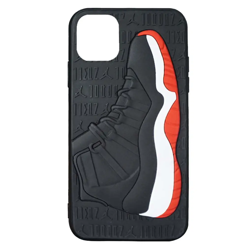 स्नीकर व्यक्तिगत डिजाइनर पैटर्न शीतल सिलिकॉन रबर जूता मोबाइल सेल फोन के मामले में iphone के लिए 8 प्लस एक्स Xr 11 12 13 प्रो मैक्स