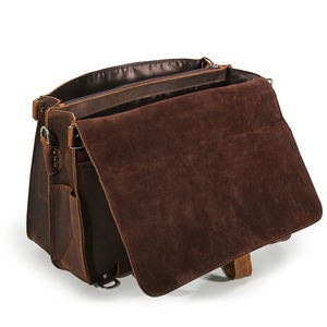 Borsa da <span class=keywords><strong>uomo</strong></span> grande fatta a mano <span class=keywords><strong>in</strong></span> <span class=keywords><strong>pelle</strong></span> di mucca da 17 ''con tracolla regolabile zaino Vintage <span class=keywords><strong>in</strong></span> <span class=keywords><strong>pelle</strong></span> pieno fiore - Product Image 4