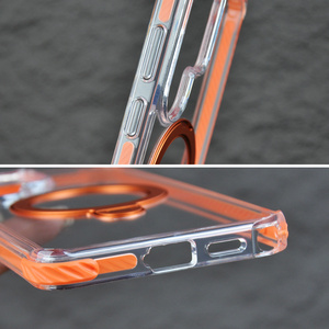 Étui de téléphone portable magnétique transparent avec béquille rotative à 360° pour Samsung S26 Ultra S26+ S26, support anneau métallique rotatif à 360° - Product Image 5