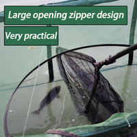 Panier de pêche pliable en nylon, maille de 3 mm, résistant à la corrosion, durable, pour la culture de poissons et crevettes