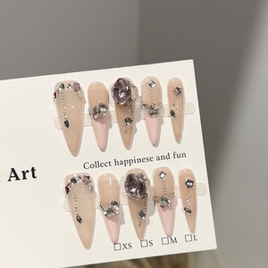 <span class=keywords><strong>Uñas</strong></span> postizas personalizadas hechas a mano con diseño de flor 3D, <span class=keywords><strong>uñas</strong></span> postizas con estampado de <span class=keywords><strong>vaca</strong></span> en blanco y negro, puntas de <span class=keywords><strong>uñas</strong></span> artificiales. - Product Image 3