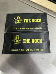 Custom Printed Eco-Friendly Disposable Restaurant <b>Wet</b> Tissue <b>Wipes</b> Mini Single Piece Nonwoven Cleaning <b>Wet</b> - Product Image 3