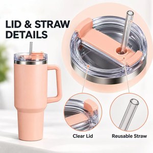 Custom Double Wall Vacuum Adventure Outdoor <b>Travel</b> <b>Cup</b> Blank Sublimation 40oz Stainless Steel Tumbler With Handle - Product Image 2