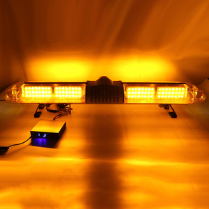 Nuova Barra Luminosa Rotante a LED Ambra per Auto, Lampeggiante di Emergenza, con Allarme Sonoro, 12V DC, 108W, Biaochi - Product Image 3