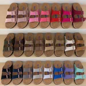 Sandales Birks classiques à double bride avec <span class=keywords><strong>semelle</strong></span> intérieure en liège et latex, en daim, unisexe, douces et confortables, pantoufles Birks - Product Image 2