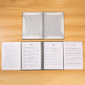 Wholesale A4 Coil‑bound Music Sheet <b>Folder</b> Transparent Page Protector Pocket Music Score Storage Book For Music School Students - Product Image 4