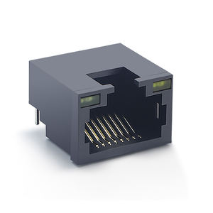 Connettore di Rete Ethernet LAN Femmina <span class=keywords><strong>RJ45</strong></span> a Singola Porta Tipo <span class=keywords><strong>SMT</strong></span> con LED Placcato in Oro Garanzia di 2 Anni AK Electronics - Product Image 4