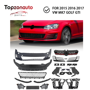Topzonauto pour VW <span class=keywords><strong>Golf</strong></span> GTI Mk7 2015 2016 2017, kit de calandre de pare-chocs avant, kit de pare-chocs avec lampes - Product Image 1