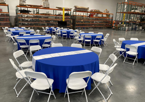 GDRS USA 72" White Plastic Top <b>Folding</b> <b>Tables</b> 3-Year Warranty Commercial Outdoor Banquet & Catering Event Rentals - Product Image 5