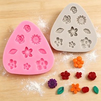 Wiederverwendbare Hitzebeständige Spülmaschinenfeste DIY Fondant Kuchen Backform Gänseblümchen Sonnenblume Silikonform für Kuchendekoration
