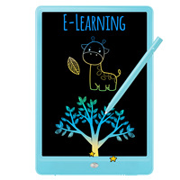 Papan pintar Lcd 8.5 inci untuk anak-anak, Tablet tulis menggambar elektronik papan pintar Abs Lcd Putih Hitam Merah Biru Hijau