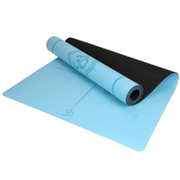 Tapis de yoga en PU massif Solid Studio, tapis en caoutchouc naturel populaire au Moyen-Orient, tapis de yoga en PU avec logo de marque en relief pour le fitness