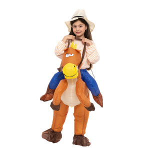 Costume d'animal gonflable amusant pour fête d'Halloween et de Noël <span class=keywords><strong>2023</strong></span>, déguisement fantaisie pour enfants, costume de cheval gonflable pour Halloween - Product Image 5