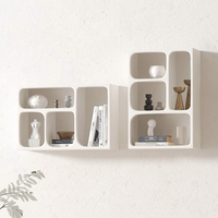 Étagères de rangement multifonctionnelles murales à quatre niveaux en bois personnalisées OEM Chunlei, non pliables, pour le salon