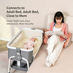 <span class=keywords><strong>Lit</strong></span> bébé pliant moderne en acier haute teneur en carbone avec <span class=keywords><strong>moustiquaire</strong></span>, table à langer et <span class=keywords><strong>cloche</strong></span> pour enfants - Vente en gros - Product Image 2