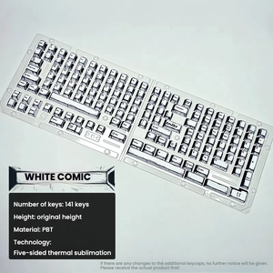Capuchons de touches PBT rétro style anime - Capuchons de touches Cherry avec sublimation 5 faces, ensemble de 141 touches pour claviers à commutateurs Cherry <span class=keywords><strong>Gateron</strong></span> MX - Product Image 6