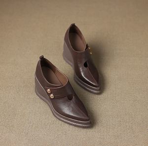 Bottes Chelsea Western pour femmes en cuir de vachette marron et noir, talon moulé de 4 cm, doublure polaire, confortables et antidérapantes, vente en gros - Product Image 2