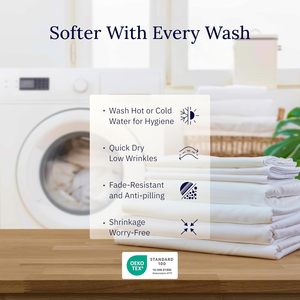 California Design Den Queen Fitted <strong>Sheet</strong> 100% Cotton <strong>400</strong> <strong>Thread</strong> <strong>Count</strong> Sateen Deep Pocket No-Pop Elastic White Plain Style - Product Image 6