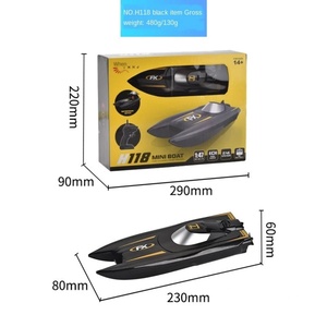 Bateau télécommandé SANJOYO SJY-H118 RTR Mini, portée de contrôle 50 m, batterie 7,4 V 1800 mAh, vitesse maximale 10 km/h, contrôle facile, métal/plastique. - Product Image 4