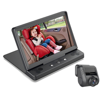 Caméra de tableau de bord GPS pour voiture avec enregistrement en boucle, écran LCD 5 pouces, vidéo 1080P, double enregistreur