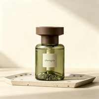 Envío Rápido, Botellas Difusoras de Aroma de Vidrio Redondo con Base Gruesa de 120 ml, Difusores de Aroma para Coche con Varillas de Ratán