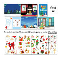 Feuille d'autocollants personnalisés imperméables prédécoupés pour cadeaux de fête de Noël, bricolage, agenda, scrapbooking, activités pour enfants, jeux, lot en gros