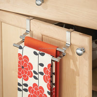 Porte-serviettes réglable en acier inoxydable à suspendre sur la porte ou le placard pour cuisine, sans perçage