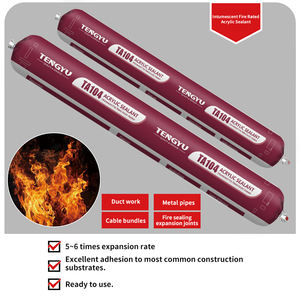 Scellant ignifuge intumescent à base d'eau, peignable jusqu'à 4 heures, 300 ml, 600 ml, mastic acrylique ignifuge pour cheminée - Product Image 6