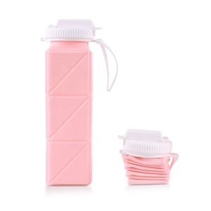 Botella de Agua Plegable de Silicona Libre de BPA, con Logotipo Personalizado, de Grado Alimenticio - Product Image 1