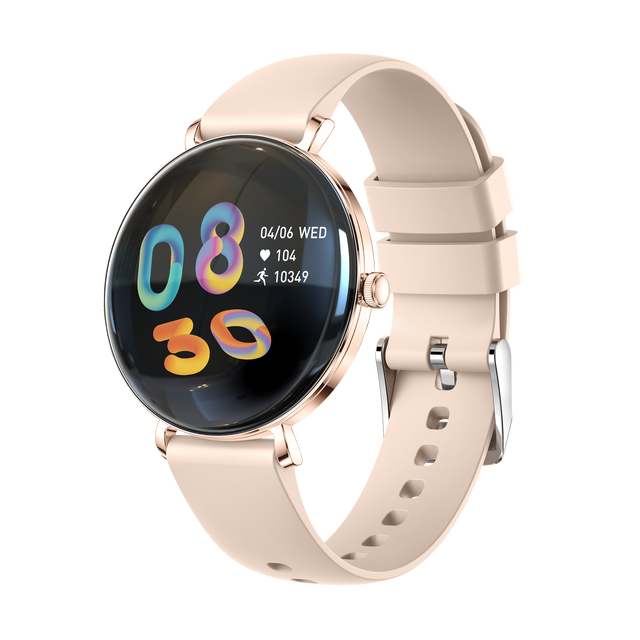 Elegant Design Ladies Smart Watch with AMOLED Fitness Tracker BT Call Heart Rate Monitor IP67 Waterproof SDK Features for Women