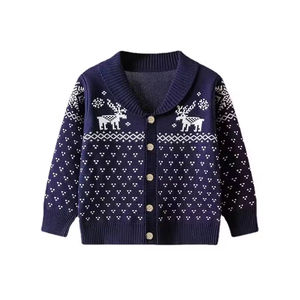 Pulls pour bébés filles à motif de dinosaures de Noël, 100% coton pour enfants - Product Image 3