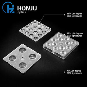 HONJU, lentes <span class=keywords><strong>LED</strong></span> de plástico para PC de 90 grados, módulo óptico 5050, lente cuadrada para luces de estadio para iluminación exterior, estructura plano-convexa - Product Image 4