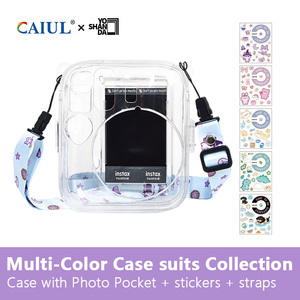 Étui transparent 3-en-1 cristallin pour <span class=keywords><strong>Instax</strong></span> <span class=keywords><strong>Mini</strong></span> 13 (2026) avec pochette photo + autocollant + sangle – Accessoire <span class=keywords><strong>Instax</strong></span> <span class=keywords><strong>Mini</strong></span>, compatible avec les étuis <span class=keywords><strong>Instax</strong></span> - Product Image 4