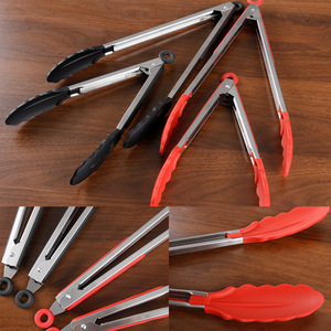 Pince alimentaire en silicone de 12 pouces, pinces en acier inoxydable, pince de cuisine, accessoires de cuisine - Product Image 3