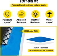 Équipement de sport nautique d'extérieur, planche de trampoline gonflable multi-personnes en PVC 1000D résistant aux déchirures avec poignées de sécurité