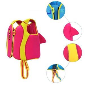 Nouveaux vêtements de flottabilité professionnels pour enfants mode sans gonflable couleur assortie unisexe boucle réglable maillots de bain en gros - Product Image 1