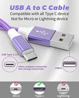 Meistverkauftes Hochwertiges Typ-C-Kabel 1m 2m 3m 10ft Nylon-Umflochtenes USB-C-Kabel für Handy Tablet Laptop Aufladen USB-Datenkabel