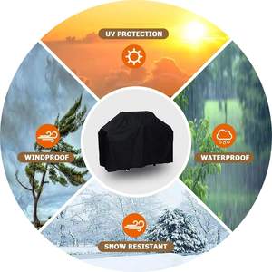 Housse de protection pour <span class=keywords><strong>barbecue</strong></span> de 58 pouces, imperméable, en tissu Oxford résistant, coupe-vent, pour <span class=keywords><strong>barbecue</strong></span> à gaz extérieur, pour <span class=keywords><strong>Weber</strong></span> Nexgrill - Product Image 6