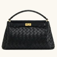 Sac Seau Tissé Polyvalent en PU pour Femme, Nouvelle Collection 2026, Couleur Unie, Sensation Premium, Idéal Porté Épaule