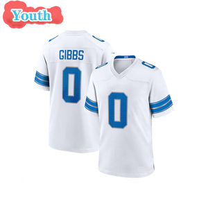 Camiseta de Fútbol Americano Juvenil, Números 14 St. Brown, 97 Aidan Hutchinson, 16 Jared Goff, 0 Jahmyr Gibbs, Camisetas Infantiles Cosidas - Product Image 4